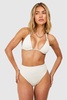 Textured Triangle High Waisted Bikini Set