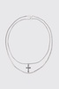2 Pack Cross Pendant Necklace In Silver