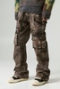 Relaxed Flared Heavy Washed Cargo Pants