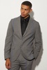 Slim Fit Plaid Contrast Stitch Suit Jacket