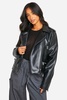 Petite Faux Leather Biker Jacket