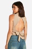 Super Stretch Mock Horn Button Fitted High Neck Vest