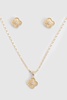 Clover Necklace and Earring Set