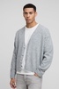 Oversized Boxy Drop Shoulder Fluffy Knitted Cardigan