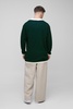 Tall Long Sleeved Oversized Contrast Collar Knitted Polo