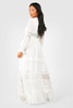 Petite Boho Lace Detail Tierred Maxi Dress