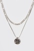 Layered Chain Pendant Necklace 
