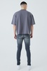 Super Skinny Biker Rip & Repair Paint Splatter Jeans