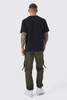 Elasticated Waist Slim Fit Man Shell Cargo Sweatpants