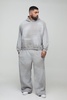 Plus Oversized Embroidered Spray Wash Wide Fit Boxer Sweatpants Tracksuit