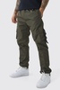 Elasticated Waist Slim Fit Man Shell Cargo Sweatpants