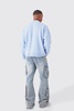 Boxy Brushed Extended Neck Knitted Sweater