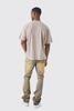 Tall Slim Flare Rigid Multi Rip & Repair Jeans