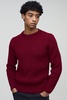 Regular Fit Crew Neck Ribbed Panelled Knitted Sweater
