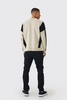 Oversized Boxy Moto Sweater in Stone