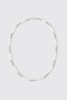 Metal Bead And Pearl Necklace