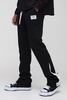 Slim Fit Flare Stacked Woven Tab Gusset Sweatpants