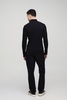 Muscle Fit Ribbed Knit Roll Neck Sweater In Black