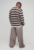Plus Stripe Knitted Rugby Polo