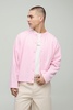 Oversized Boxy Waffle Cropped Button Cardigan