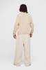 Oversized Boxy Heart Embroidered Knitted Sweater