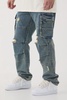 Tall Distressed Cargo Relaxed Fit Jeans