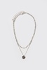 Layered Chain Pendant Necklace 