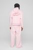 Oversized Man Contrast Embroidery Hooded Tracksuit