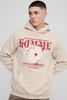 Regular Fit Gothic Cards Graphic Hoodie