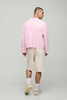 Oversized Boxy Waffle Cropped Button Cardigan