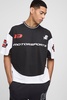 Oversized Boxy Moto Colour Block T-Shirt