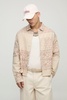 Oversized Boxy Linen Look Printed Collared Shirt