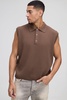 Oversized Boxy Collared Knitted Undershirt