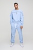 Oversized Boxy BM Piping Sweatshirt Tracksuit