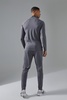 Man Active Workout 1/4 Zip Muscle Fit Tracksuit