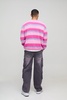 Boxy Brushed Stripe Knitted Cardigan