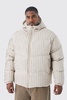 Plus Pleated Puffer With Hood