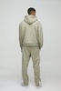 Oversized Boxy Cross Side Tape Zip Through Hooded Tracksuit