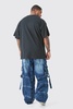 Plus Baggy Rigid Strap And Buckle Detail Jeans