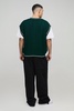 Oversized V Neck Varsity Stripe Knitted Undershirt