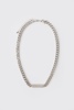 Silver Iced Tab Necklace