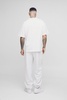 330GSM Tall Oversized Sweatpants In Grey Marl