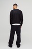 Oversized Boxy Drop Shoulder Spliced Skeleton Printed Knitted Cardigan