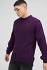 Regular Fit Cable Knit Seam and Hem Sweater