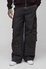 Tall Washed Ripstop Multi Cargo Pocket Baggy Pants