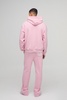 Oversized Cold Hearted Puff Print Gusset Flare Hooded Tracksuit