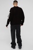 Oversized Boxy Official Skeleton Boucle Knitted Sweater