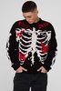 Oversized Boxy Official Skeleton Boucle Knitted Sweater