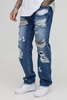 Tall Multi Distressed Straight Fit Jeans