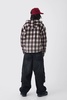 Oversized Padded Hooded Flannel Shirt Jacket